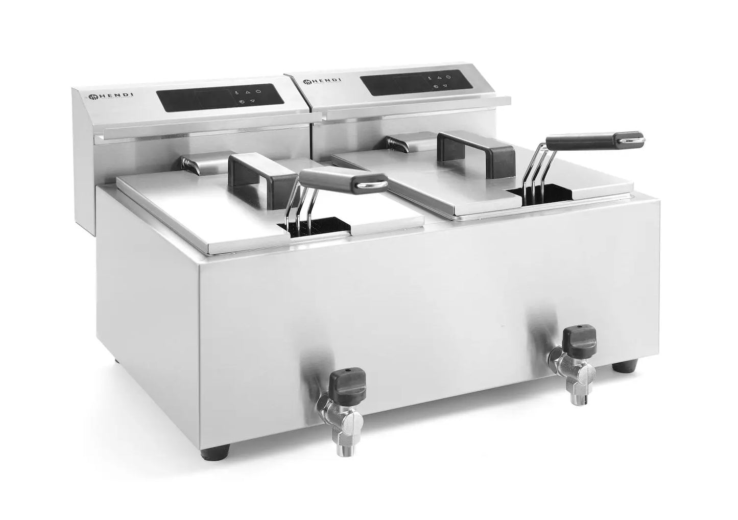 FRIGGITRICE PROFI LINE DIGITALE CON RUBINETTI DI SCARICO - 2X8 L