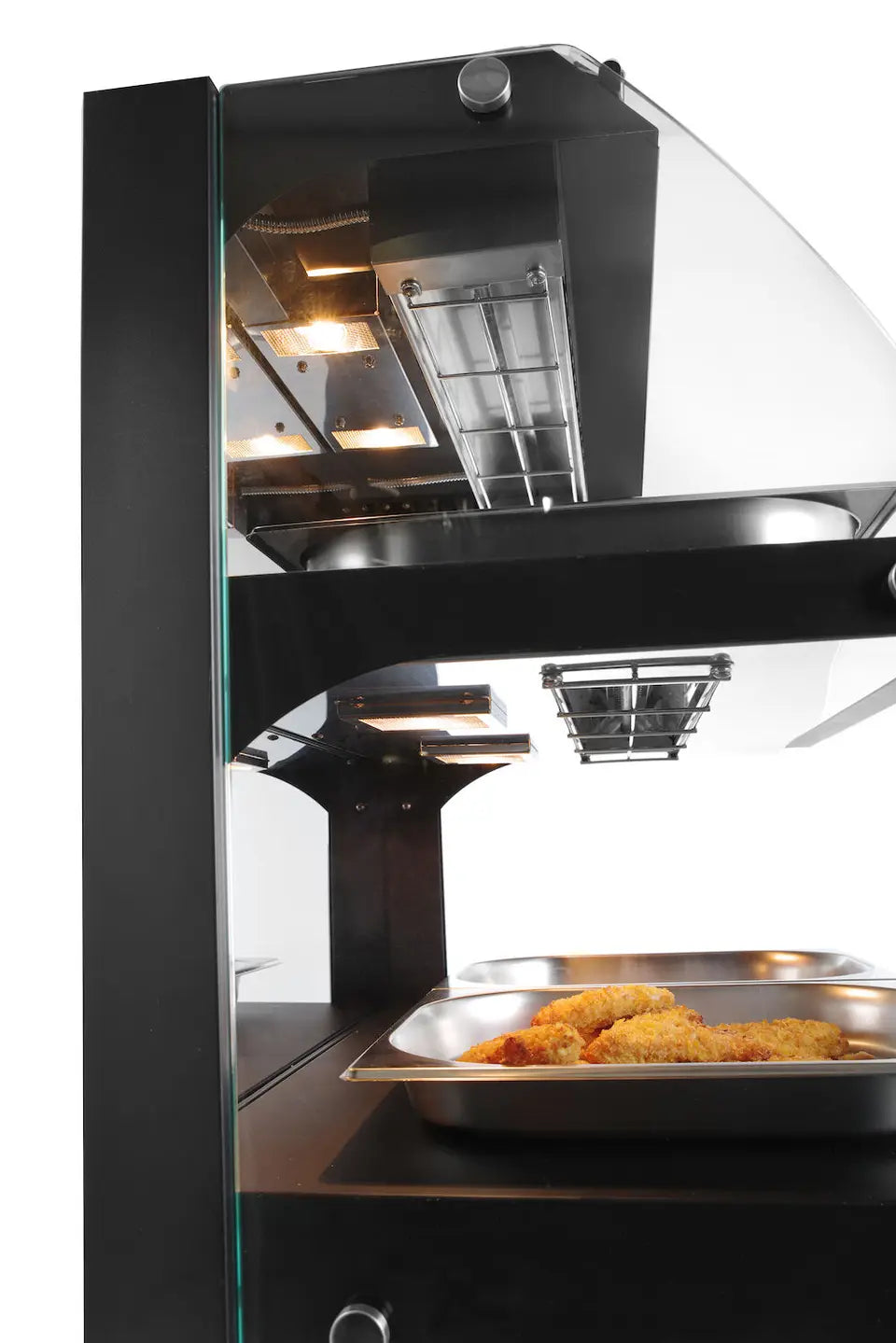 VETRINA RISCALDATA AL QUARZO A DUE LIVELLI