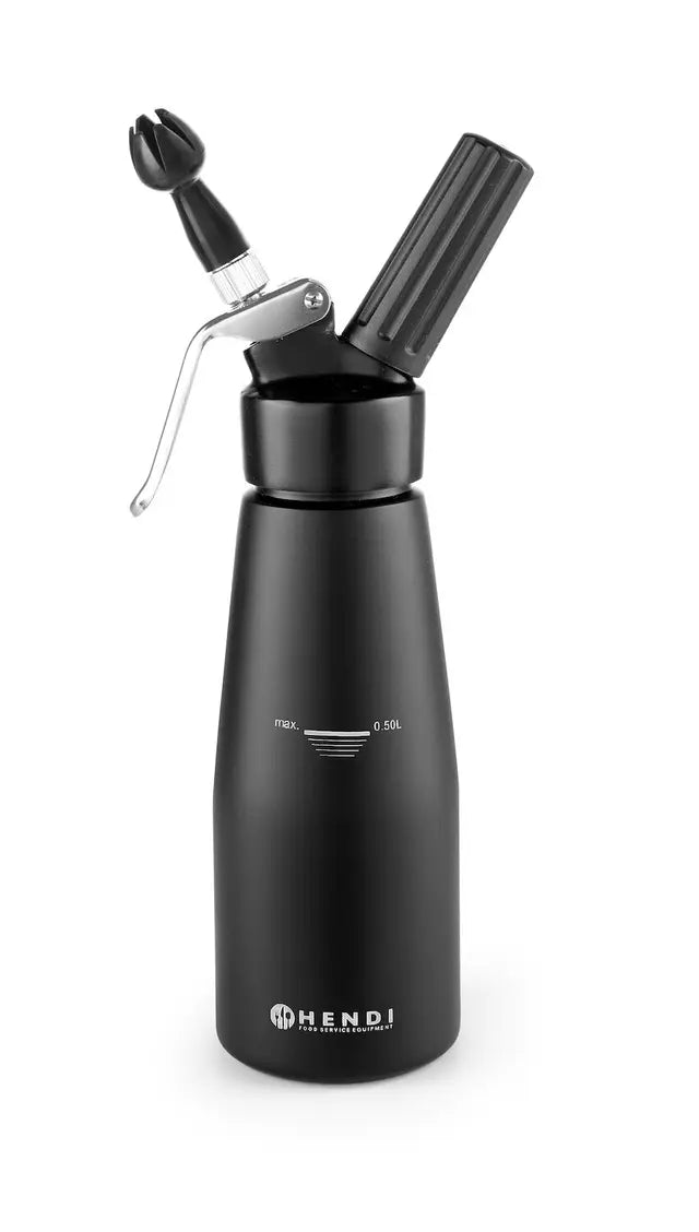 Sifone per panna nero, HENDI, Kitchen Line, 0,5L, Nero, Ø80x(H)260mm