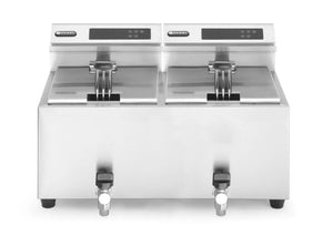 FRIGGITRICE PROFI LINE DIGITALE CON RUBINETTI DI SCARICO - 2X8 L