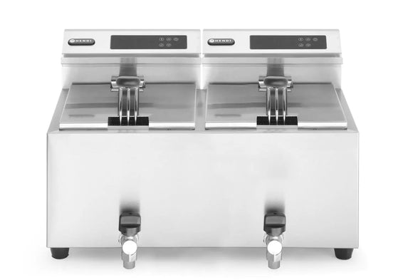 FRIGGITRICE PROFI LINE DIGITALE CON RUBINETTI DI SCARICO - 2X8 L