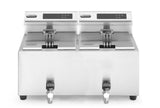 FRIGGITRICE PROFI LINE DIGITALE CON RUBINETTI DI SCARICO - 2X8 L