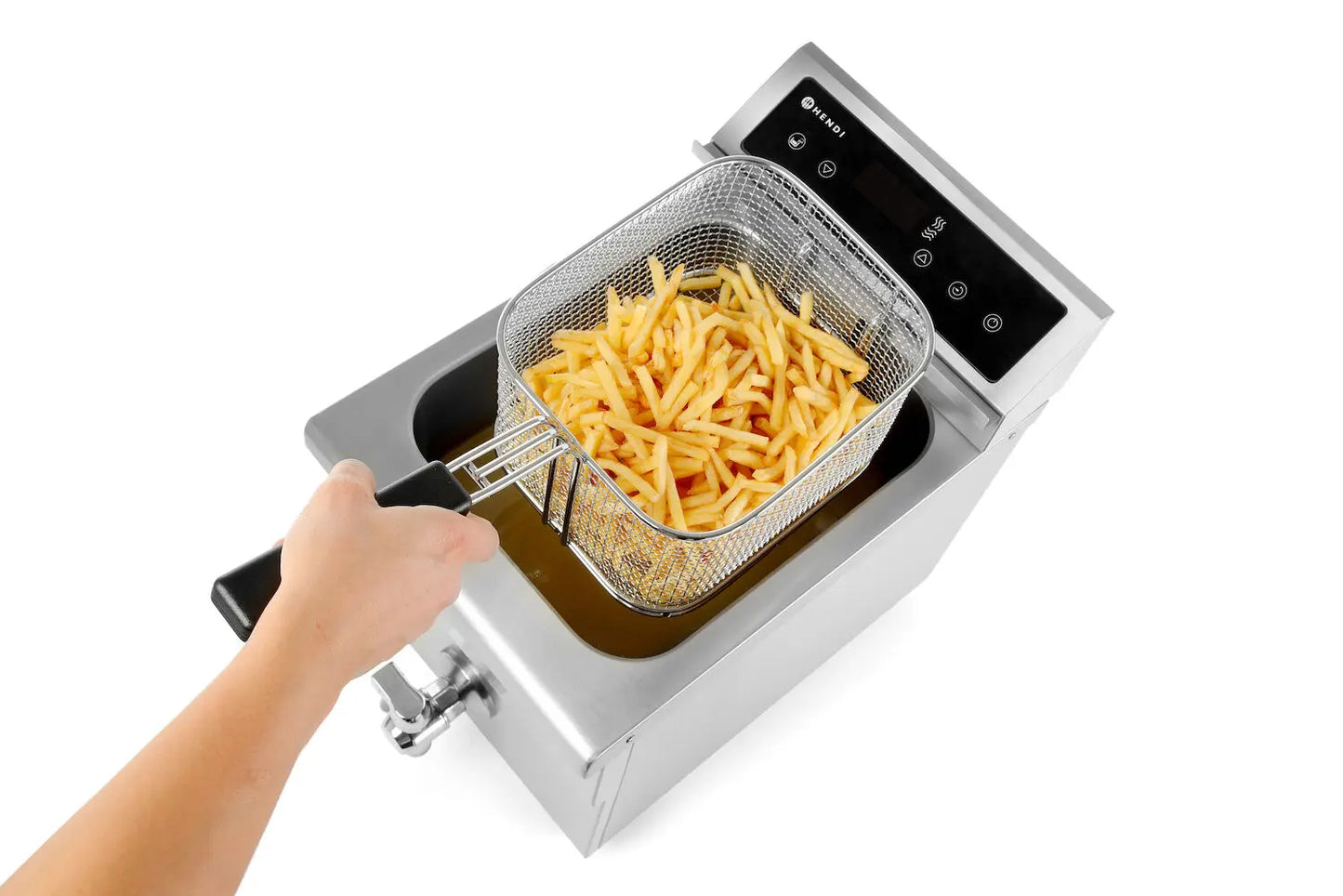 FRIGGITRICE AD INDUZIONE CON RUBINETTO DI SCARICO