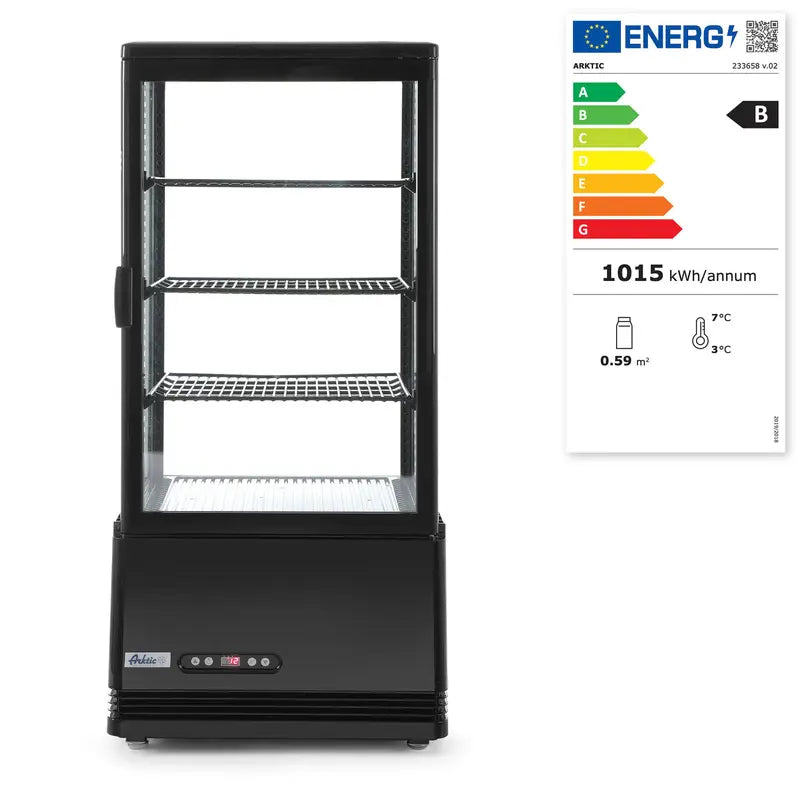 Vetrina da esposizione, 78 litri., Arktic, Nera, 230V/170W, 444x397x(H)940mm