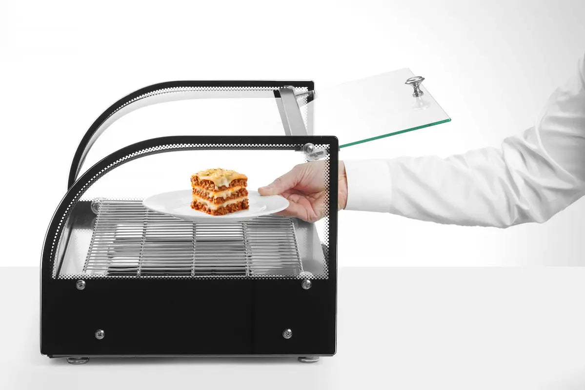 Display da banco riscaldato, HENDI, Singola, Nero, 220-240V/800W, 554x376x(H)311mm