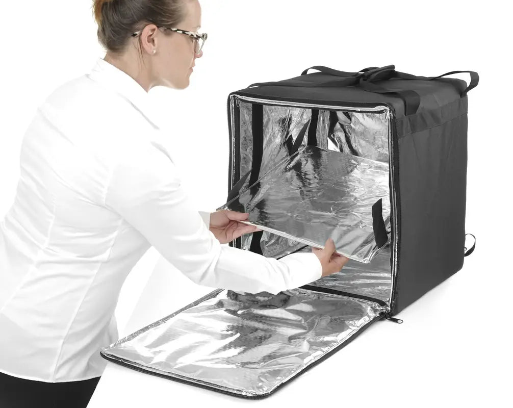 Zaino per la consegna di alimenti isolato, HENDI, 75,2L, Nero, 410x410x(H)480mm