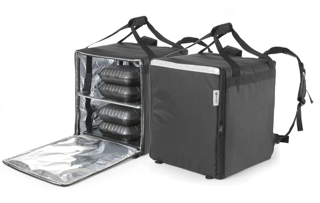 Zaino per la consegna di alimenti isolato, HENDI, 75,2L, Nero, 410x410x(H)480mm