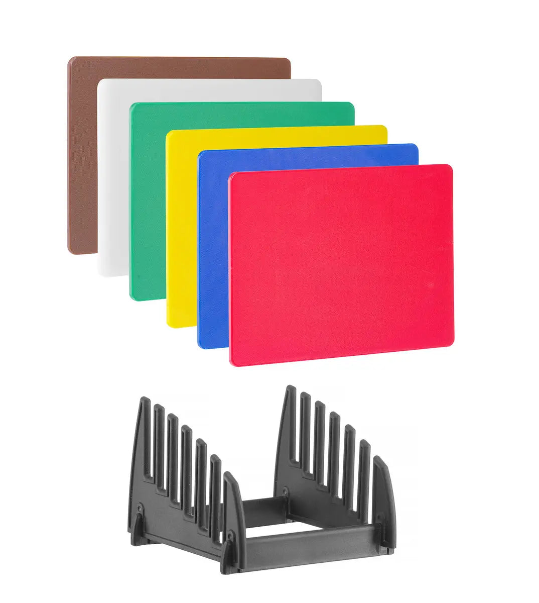 SET TAGLIERI PROFESSIONALI CON RACK - 6 PEZZI CODIFICATI PER HACCP