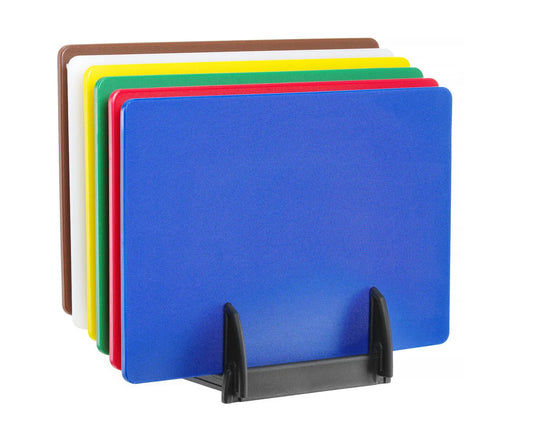 SET TAGLIERI PROFESSIONALI CON RACK - 6 PEZZI CODIFICATI PER HACCP