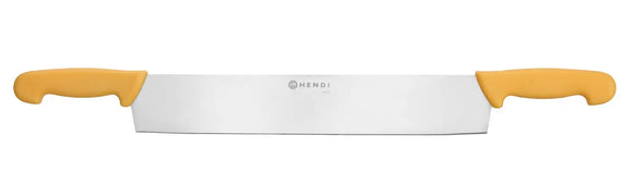 COLTELLO PER FORMAGGIO CON DOPPIO MANICO, GIALLO, (L)655mm
