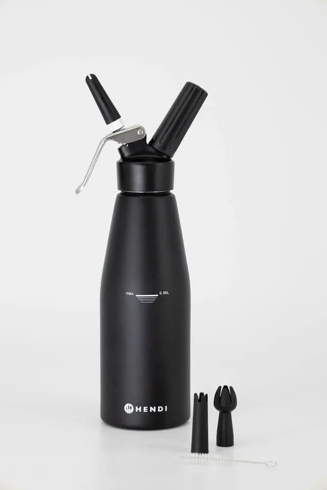 Sifone per panna nero, HENDI, Kitchen Line, 0,95L, Nero, Ø95x(H)320mm